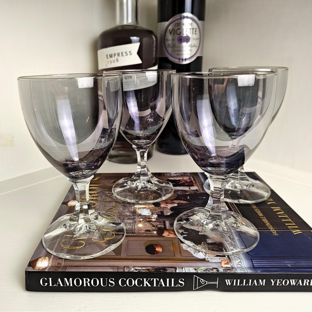 Vintage Neckar Iridescent Smoke Wine Glasses by Schott-Zwiesel Set of 4 | MCM